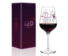 RITZENHOFF - Copa de vino tinto de Kathrin Stockebrand, de cristal, 580 ml, con finas piezas de platino