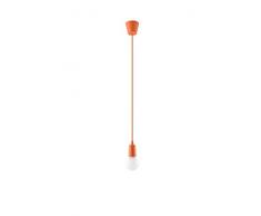 SOLLUX Lámpara Colgante DIEGO Diseño Ãnico sin Pantalla Iluminación Minimalista LED Bombilla Ãnica Naranja