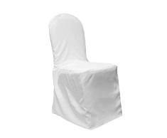 RCZ Decor Funda para Silla de Banquete de poliÃ©ster 81us, Color Blanco | 1 Pieza