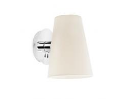 Faro Barcelona 29995 - LUPE Aplique, 20W, cuerpo de metal y pantalla blanca textil