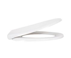 MSV Tapa WC Termo Duro Amovible caÃ­da amortiguada, Blanco, 37x44x4.5 cm