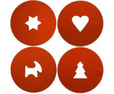 Sagaform - Juego de manteles Individuales (4 Unidades), Color Rojo