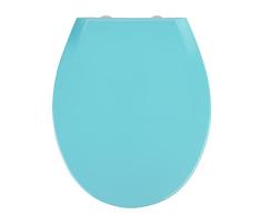 WENKO Tapa de WC Kos azul, Easy Close termoplÃ¡stico - dispositivo automÃ¡tico de descenso, Thermoplast, 37 x 44 cm, Azul