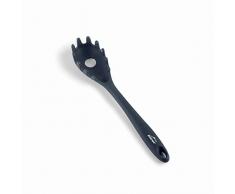 Lacor - 64470 - Servidor de Espaguetis Grey, Cuchara para Pasta, Silicona, Utensilios de Cocina, Mango Ergonómico, Antiadherente, Resistente Altas Temperaturas, Apto para Lavavajillas, Longitud 27 cm