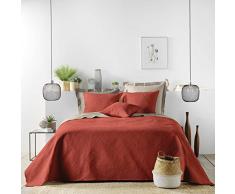 Douceur dIntÃ©rieur, Cubre Cama Acolchada (220 x 240 Cm) Romane Terracota, Microfibra sÃ³lida