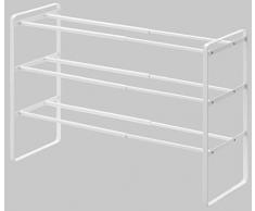 Yamazaki Frame - Zapatero Extensible con 3 baldas, Color Blanco