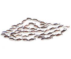 Banco de peces Cuadro en metal escultura para la pared realiazada con tecnicas artesanales