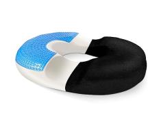 AOLESTAR CojÃn de Asiento con Silla de Gel Buero: cojÃn de Espuma viscoelástica cojÃn ortopédico ergonómico con Capa de Gel para Silla de Oficina, Asiento de Coche, Silla de Ruedas