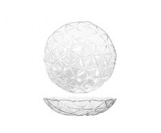 Pasabahce Estrella - Juego de 2 platos hondos de cristal, 20 cm, transparentes, diseño moderno y elegante