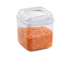 Wenko 54085100 Turin - Caja de almacenaje al vacío, Capacidad: 0, 70 L, poliestireno, 10 x 11 x 10 cm, Transparente
