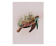 Komar Wandbild Von Animals Paradise Turtle | Poster, Bild, Wohnzimmer, Schlafzimmer, Dekoration, Kunstdruck | ohne Rahmen | P083A-30x40 fotomural, carbÃ³n