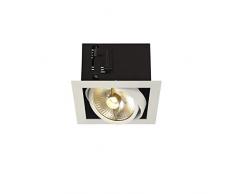 Slv Blanco KADUX 1 / Foco, luz de inundación, proyector Techo, luminaria empotrable led, iluminación de Interior / GU10 75 W, 19.5x19.5x14 cm