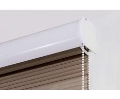 Estoralis SAMWELL Estor Enrollable Doble Tejido, Noche y dÃ­a, Tabaco, 120 x 250 cm