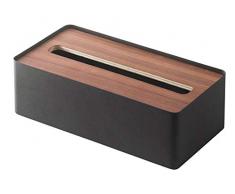 Yamazaki Caja para pañuelos, Madera, Color Negro, tamaño único