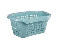 Keeeper Cesta para la Colada con Protector de Cadera, Circulación de aire, 30,5 l, Anton, Azul claro