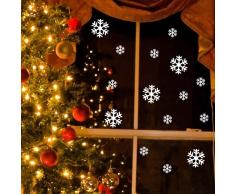 Ambience Live Vinilo Decorativo Bright Snow Flakes Electrostatics (Reusable) - Glass Only Blanco