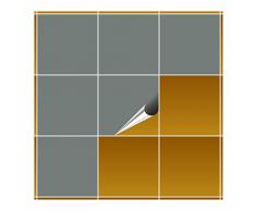 FoLIESEN Adhesivo para azulejos para baño y cocina – 20 x 20 cm – gris brillante – 40 adhesivos para azulejos para pared azulejos