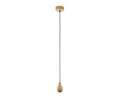 EGLO - Lámpara de techo (madera, 60 W, roble)