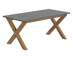 Marca Amazon â Mesa de Centro Rectangular de 100 x 50 x 44,8 cm, Roble Macizo, Tablero de Fibra de Densidad Media