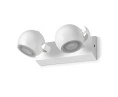 EXO Lighting - Aplique de pared MOON 2 luces para baño blanco LED 2x5W