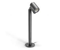 Steinel Way Foco LED para suelo (7 W, 520 lm, orientable, luz blanca cÃ¡lida, IP44), color antracita, Spot Wegeleuchte