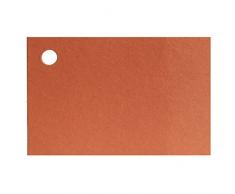 Mopec Tarjeta Naranja con perforación, Pack de 100 Unidades, Cartulina, 0.02x4.50x3.00 cm