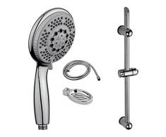 Gedy Barra de Ducha con Cabezal, Cromo Brillo
