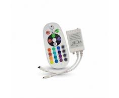 V-TAC Controlador infrarrojo IR Tira LED RGB con Mando a Distancia 24 Teclas