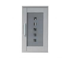 Bega Stella Trading Poseidon - Armario de Pared (1 Puerta de Cristal, 38 x 68 x 21 cm), diseño de alerce Sibiu