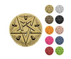 Candellana Hecho a Mano Pentagram Vela de Regalo - Divertida - Vela Decorativa - Decoración del Hogar - Regalos para Amigos - Mecha de Algodón - Tiempo de Quemado 50h - Vela Classic Gold
