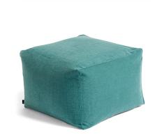 HAY Pouf, algodón, Verde, Altura: 40 cm, Profundidad, Longitud: 59 cm