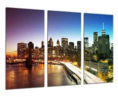 Poster Fotográfico Ciudad Nueva York Noche Tamaño total: 97 x 62 cm XXL