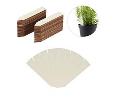 Relaxdays Marcadores para Plantas, Descriptores, Macetas & Huerto, 10,5 cm, Madera, 60, MarrÃ³n, 100 Uds