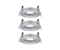 Paulmann Set 92484 Luminaria LED Choose Spot Fijo, máx. 3x10 W, Foco Techo, torneado, lámpara empotrable, Aluminio, Turned Aluminium