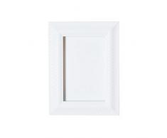 Marco Decorativo para Fotos o pósteres con Tablero de Fibra de Densidad Media, Listo para Colgar o Colocar de pie, con una lámina de plexiglás de Alta claridad irrompible, Color Blanco – 9 x 7 cm