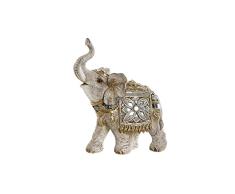 Figura Decorativa de la Marca DKD Home Decor Elefante Beige Dorado Resina (14 x 7 x 17 cm) (Referencia: S3019726)