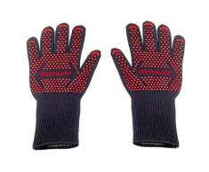 Westmark 15642270 - Guantes para Barbacoa, ignÃ­fugos, Resistentes al Calor hasta 350 Â°C, Color Negro y Rojo