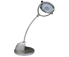 Näve Leuchten 370759 - Lámpara led de mesa (plástico metalizado, 30 ledes de luz blanca con adaptador, 42 cm, 12 V, 833 mA, 10 VA)