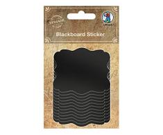 URSUS Pegatinas para pizarra negra, 12 unidades, aprox. 6,5 x 6,5 cm, se puede escribir de forma individual, como etiqueta para contenedor o colgante de regalo, 6, 5 x 6, 5 cm