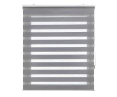 Estoralis Shae Estor Enrollable Doble Tejido, Noche y dÃ­a, Gris, 125 x 175 cm