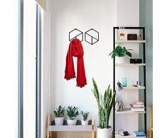 OJOS Gancho de pared de metal, 40 x 20 cm, decoración para salón, dormitorio, decoración de la sala de estar, decoración de pared, impresión artÃstica, cuadros de pared, color negro