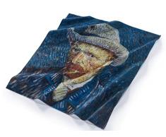 Musearta Toalla de Playa Unisex con diseÃ±o de autoretrato con Sombrero de Felt Gris del Artista Vincent Van Gogh de algodÃ³n en el tamaÃ±o 120 x 150 cm, BT-VG-SH-V424391