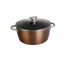 WECOOK 10928 Cazuela Alta Profesional, Aluminio Forjado, Dorado, 28 cm