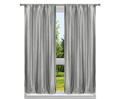 Kelvin Juego de Cortinas de Ventana sÃ³lida, Gris, 38x84