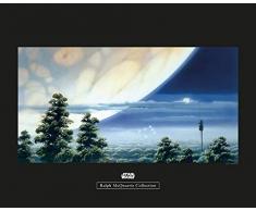 Komar Wandbild Von Star Wars Classic RMQ Yavin Lookout | Kinderzimmer, Jugendzimmer, Dekoration, Kunstdruck | ohne Rahmen | WB168-50x40 fotomural, carbÃ³n