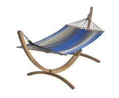Jobek Set de Hamaca con Soporte, Certificado FSC Mix, 320 x 125 x 128 cm, Azul Real
