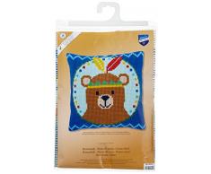 Vervaco PN-0155334 oso de peluche con plumas cojín de punto de cruz