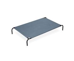 Relaxdays Grandes, jardÃn, Tumbona, Cama para Perros con Estructura de Metal, 105 x 63 cm, Color Gris, Large