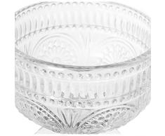DRW Set de 4 Copas de Helado de Cristal Transparente 10,5x10cm