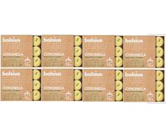 Bolsius Ecosostenibile 144 Tealight Citronella, Cera perfumada, Amarillo, 8 Pack de 18 Unidades, 4 h